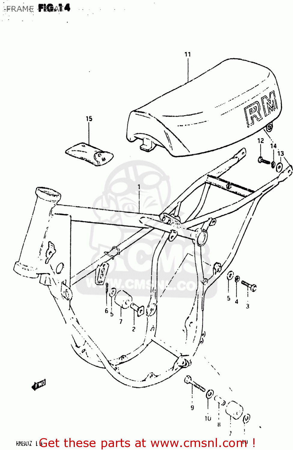 FRAME - SEAT RM80 1982 (Z) USA (E03)