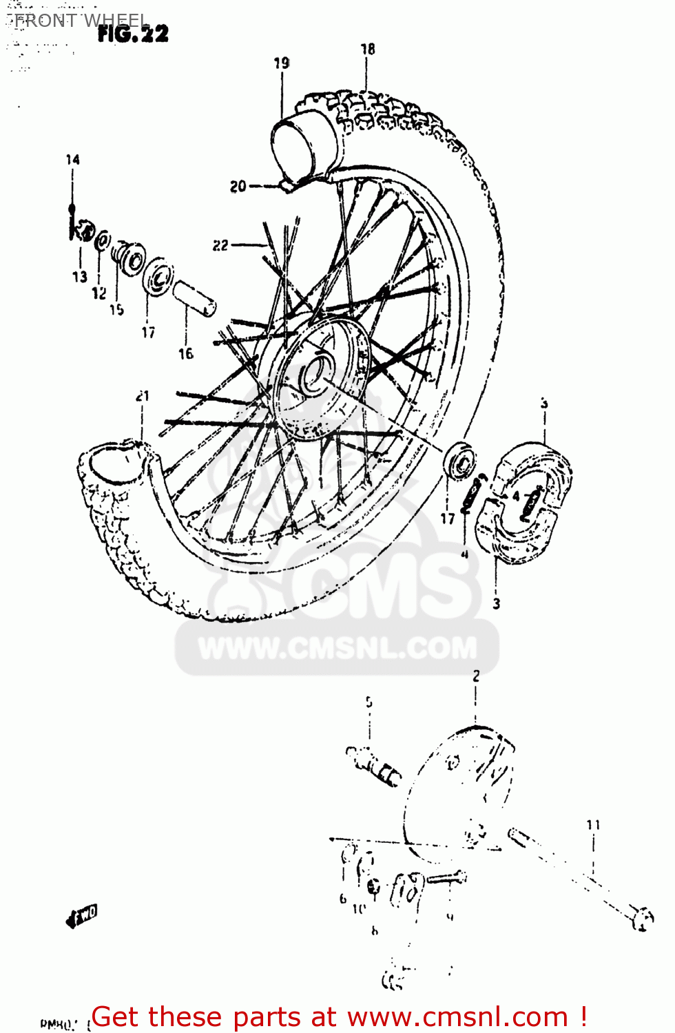 FRONT WHEEL RM80 1982 (Z) USA (E03)