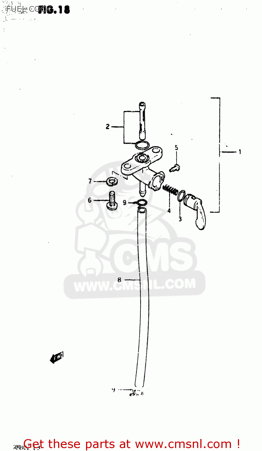 FUEL COCK RM80 1982 (Z) USA (E03)