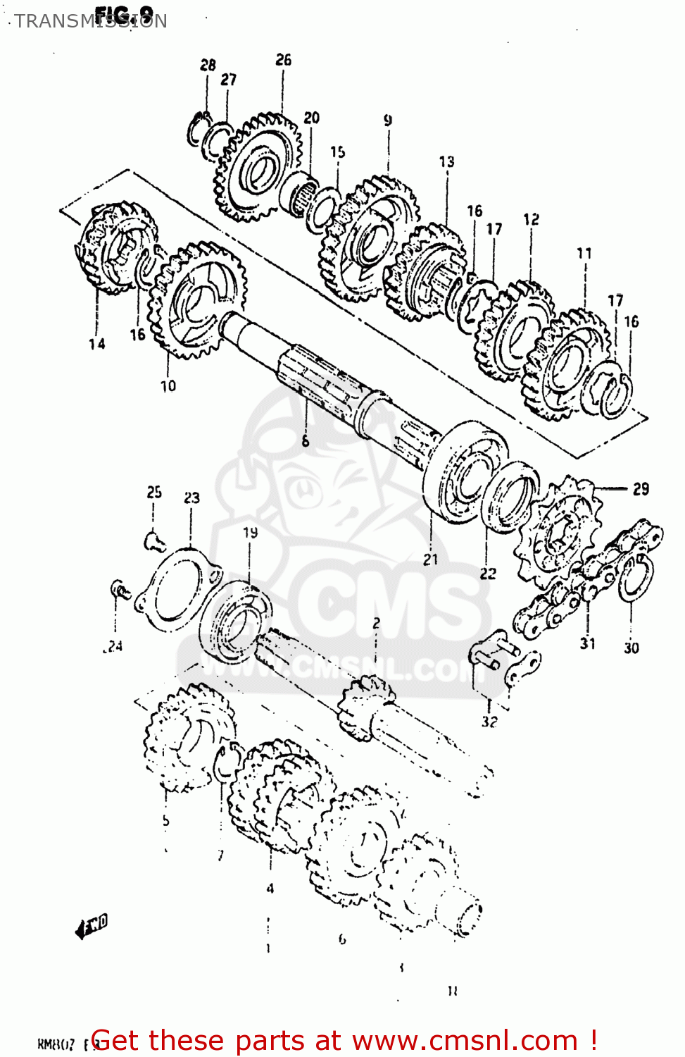 TRANSMISSION RM80 1982 (Z) USA (E03)