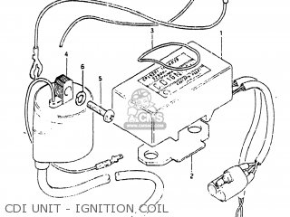 CDI UNIT - IGNITION COIL - RM80 1982 (Z) USA (E03)