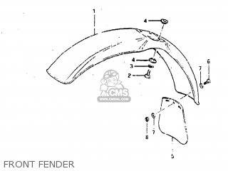 FRONT FENDER - RM80 1982 (Z) USA (E03)