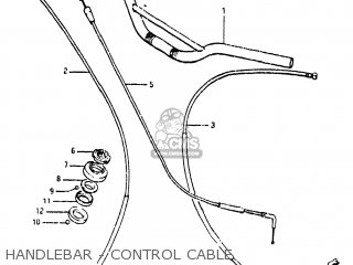HANDLEBAR - CONTROL CABLE - RM80 1982 (Z) USA (E03)