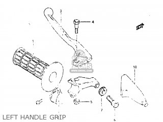 LEFT HANDLE GRIP - RM80 1982 (Z) USA (E03)