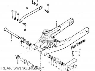 REAR SWINGING ARM - RM80 1982 (Z) USA (E03)