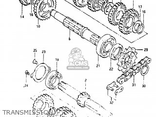 TRANSMISSION - RM80 1982 (Z) USA (E03)