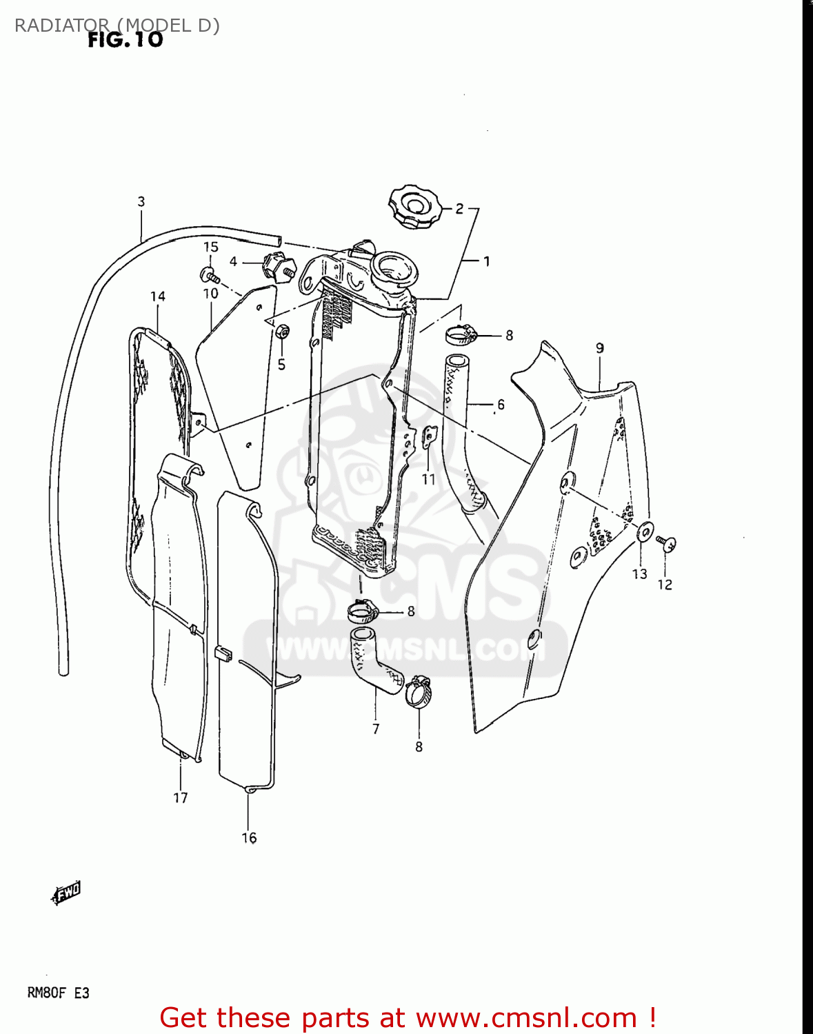 RADIATOR (MODEL D) RM80 1983 (D) USA (E03)