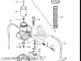 CARBURETOR (MODEL D) - RM80 1983 (D) USA (E03)