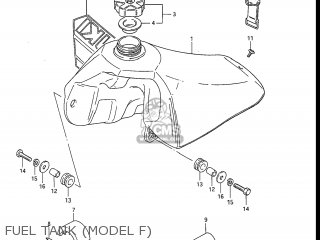 FUEL TANK (MODEL F) - RM80 1983 (D) USA (E03)