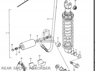REAR SHOCK ABSORBER - RM80 1983 (D) USA (E03)