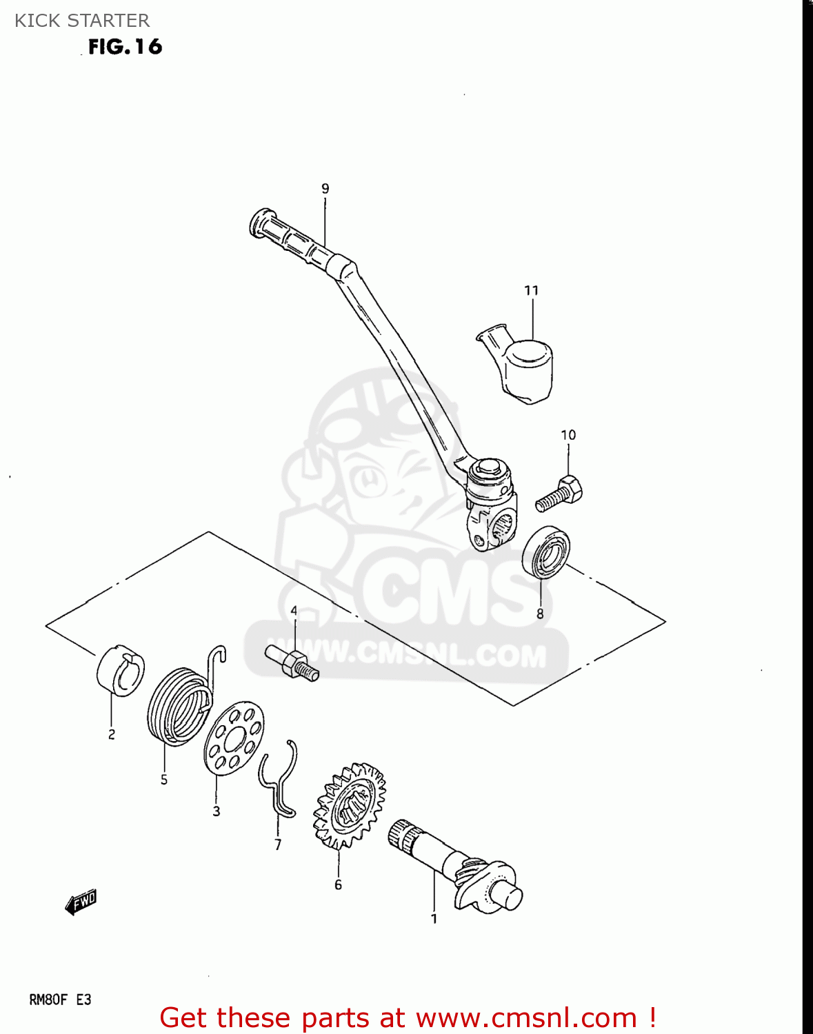 KICK STARTER RM80 1984 (E) USA (E03)