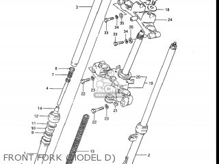 FRONT FORK (MODEL D) - RM80 1984 (E) USA (E03)
