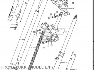 FRONT FORK (MODEL E/F) - RM80 1984 (E) USA (E03)
