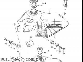 FUEL TANK (MODEL D/E) - RM80 1984 (E) USA (E03)