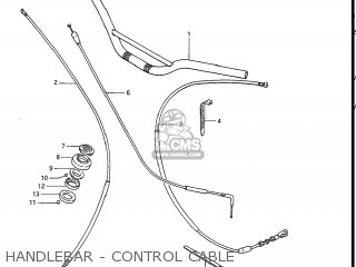 HANDLEBAR - CONTROL CABLE - RM80 1984 (E) USA (E03)