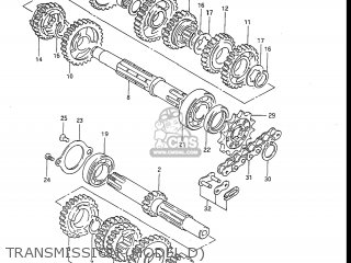 TRANSMISSION (MODEL D) - RM80 1984 (E) USA (E03)