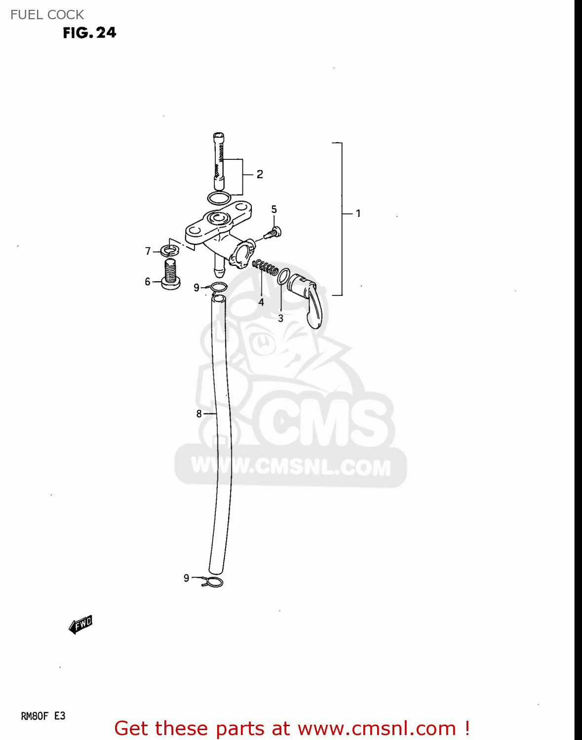 FUEL COCK RM80 1985 (F) USA (E03)