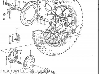 REAR WHEEL (MODEL D) - RM80 1985 (F) USA (E03)
