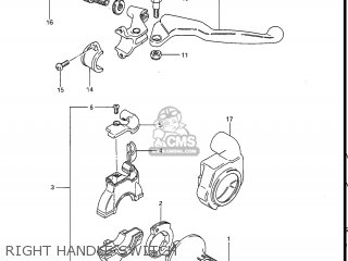 RIGHT HANDLE SWITCH - RM80 1985 (F) USA (E03)
