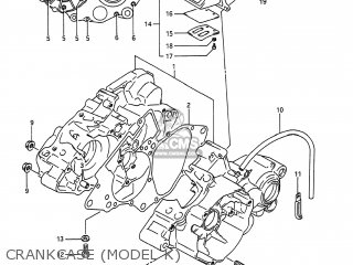 CRANKCASE (MODEL K) - RM80 1987 (H) USA (E03)