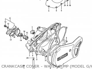 CRANKCASE COVER - WATER PUMP (MODEL G/H/J) - RM80 1987 (H) USA (E03)