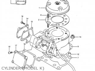 CYLINDER (MODEL K) - RM80 1987 (H) USA (E03)