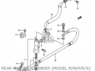 REAR MASTER CYLINDER (MODEL M/N/P/R/S) - RM80 1987 (H) USA (E03)