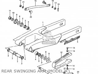 REAR SWINGING ARM (MODEL K) - RM80 1987 (H) USA (E03)