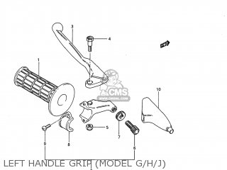 LEFT HANDLE GRIP (MODEL G/H/J) - RM80 1988 (J) USA (E03)