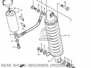 REAR SHOCK ABSORBER (MODEL H/J) - RM80 1988 (J) USA (E03)