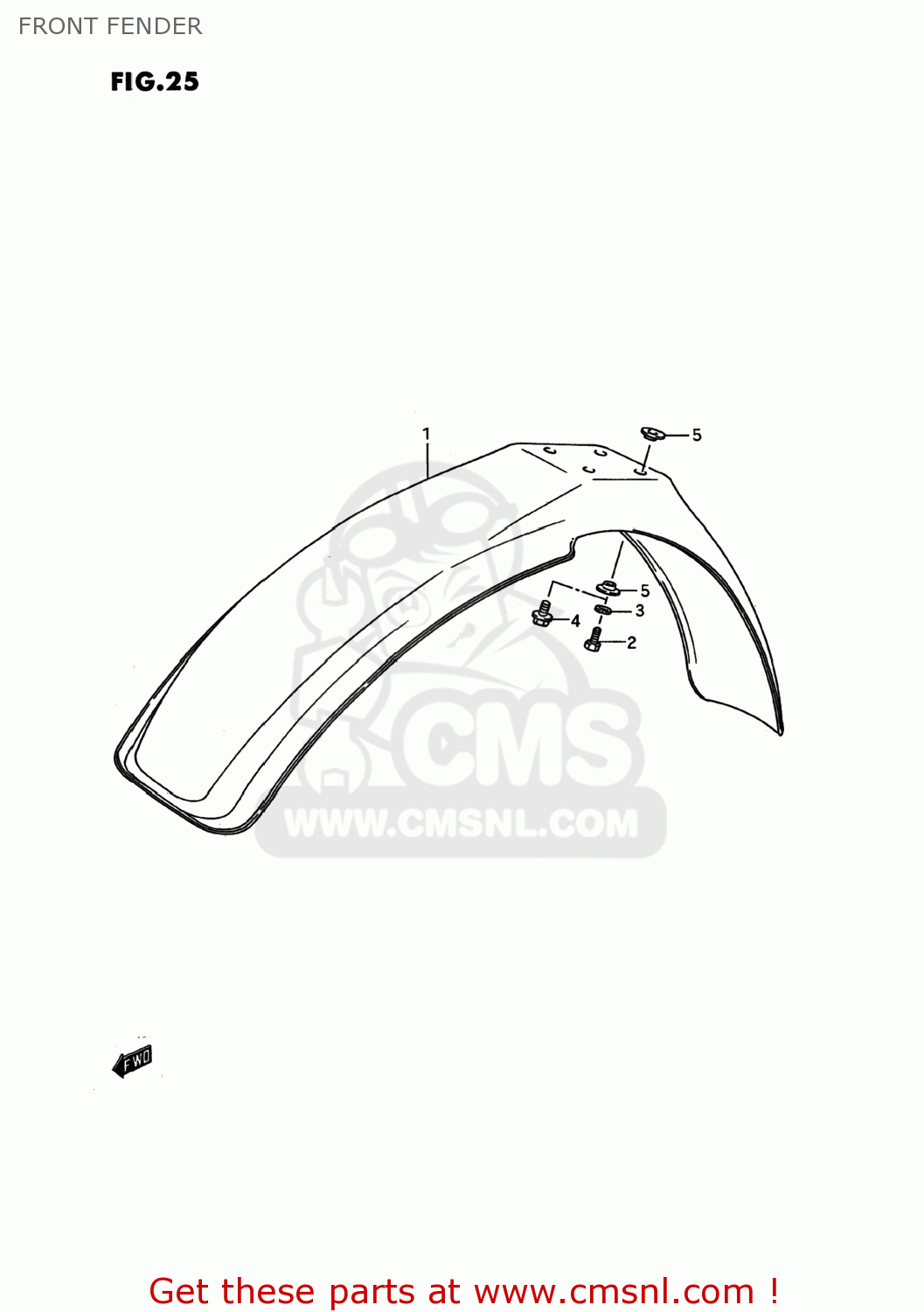 FRONT FENDER RM80 1989 (K) USA (E03)