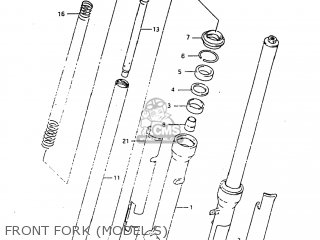 FRONT FORK (MODEL S) - RM80 1989 (K) USA (E03)