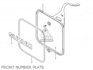 FRONT NUMBER PLATE - RM80 1989 (K) USA (E03)