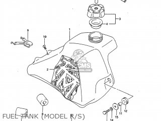 FUEL TANK (MODEL R/S) - RM80 1989 (K) USA (E03)