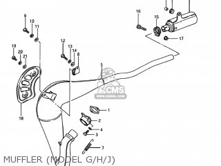 MUFFLER (MODEL G/H/J) - RM80 1989 (K) USA (E03)
