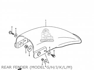 REAR FENDER (MODEL G/H/J/K/L/M) - RM80 1989 (K) USA (E03)