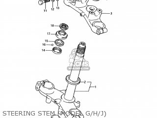 STEERING STEM (MODEL G/H/J) - RM80 1989 (K) USA (E03)