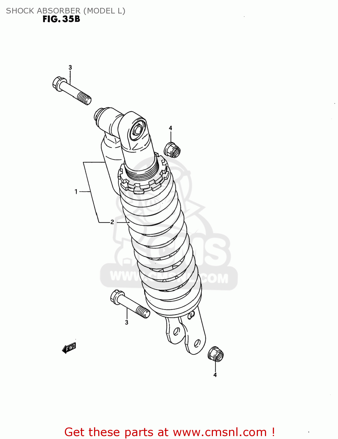 SHOCK ABSORBER (MODEL L) RM80 1990 (L) USA (E03)