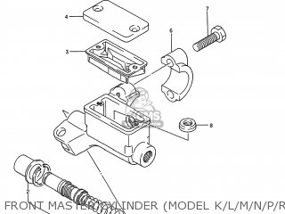 FRONT MASTER CYLINDER (MODEL K/L/M/N/P/R/S) - RM80 1990 (L) USA (E03)