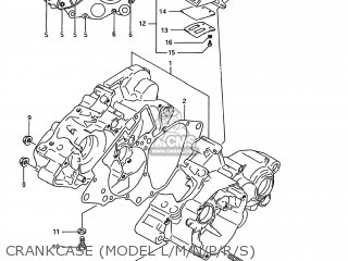 CRANKCASE (MODEL L/M/N/P/R/S) - RM80 1991 (M) USA (E03)