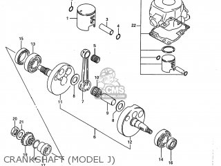 CRANKSHAFT (MODEL J) - RM80 1991 (M) USA (E03)