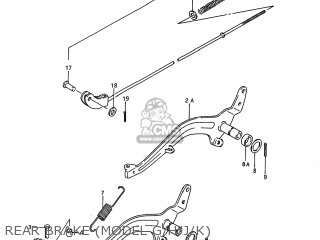 REAR BRAKE (MODEL G/H/J/K) - RM80 1991 (M) USA (E03)