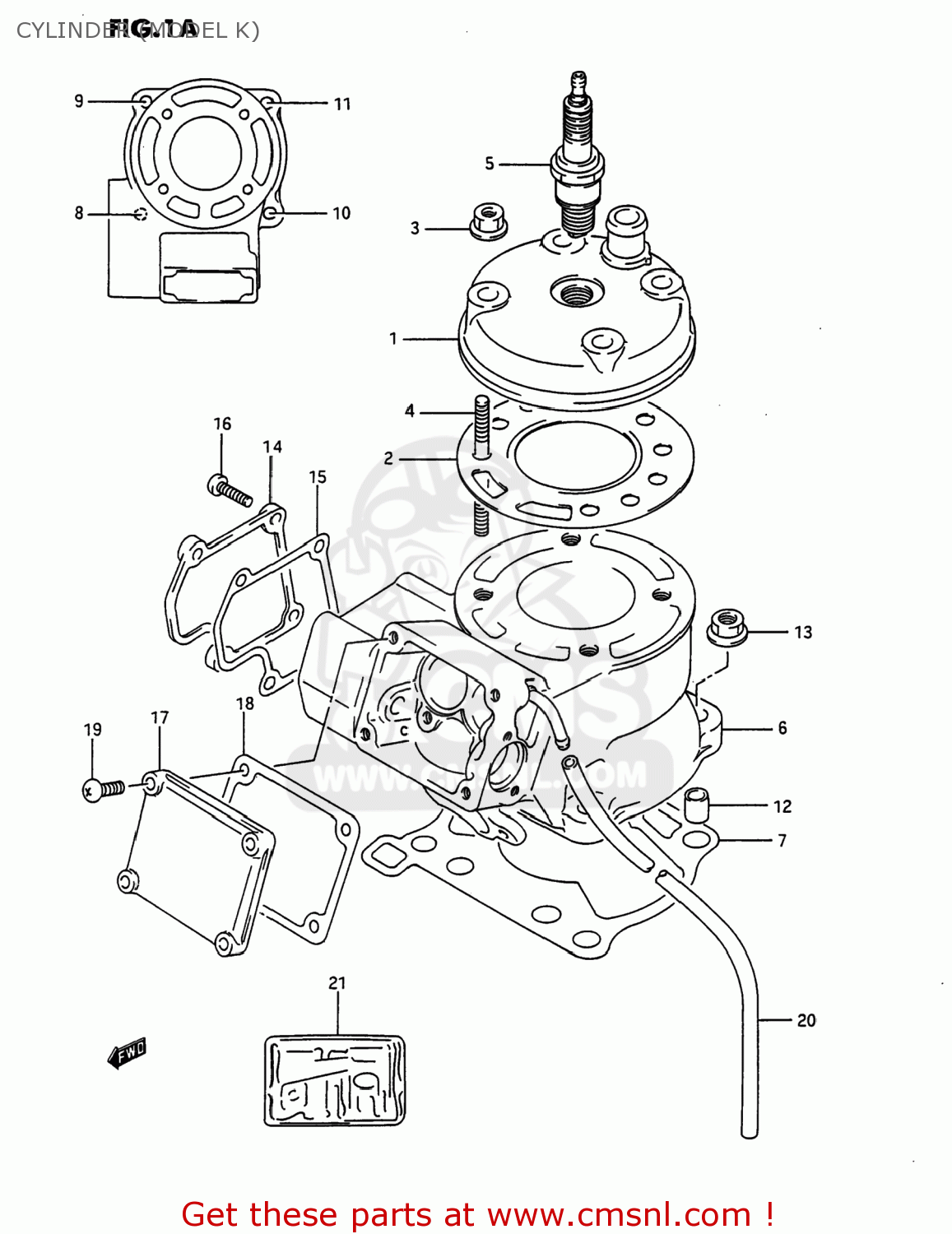 CYLINDER (MODEL K) RM80 1992 (N) USA (E03)