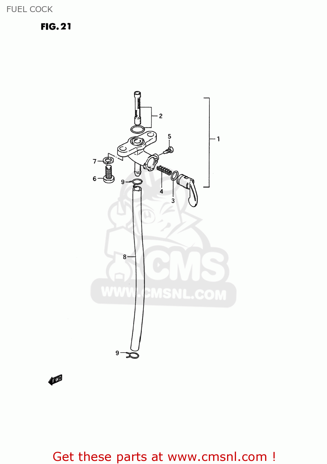 FUEL COCK RM80 1992 (N) USA (E03)