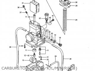 CARBURETOR (MODEL K/L/M/N/P/R/S) - RM80 1992 (N) USA (E03)