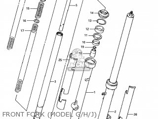 FRONT FORK (MODEL G/H/J) - RM80 1992 (N) USA (E03)