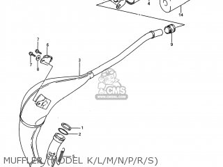 MUFFLER (MODEL K/L/M/N/P/R/S) - RM80 1992 (N) USA (E03)