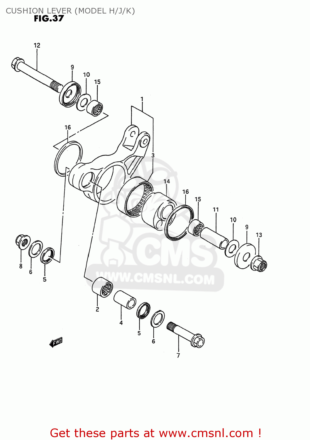 CUSHION LEVER (MODEL H/J/K) RM80 1993 (P) USA (E03)