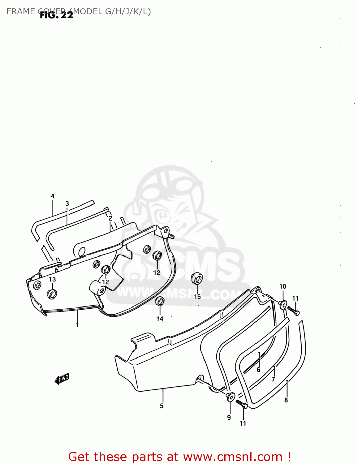 FRAME COVER (MODEL G/H/J/K/L) RM80 1993 (P) USA (E03)