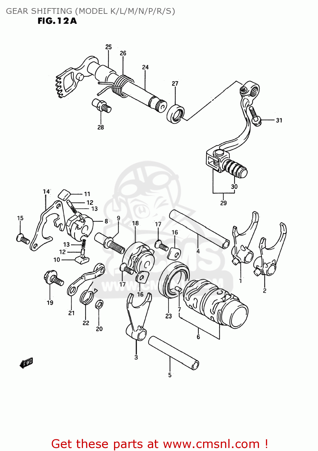 GEAR SHIFTING (MODEL K/L/M/N/P/R/S) RM80 1993 (P) USA (E03)